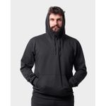 Blusa De Moletom Masculino Canguru Preto