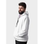 Blusa De Moletom Masculino Canguru Branco