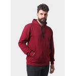 Blusa De Moletom Masculino Canguru Bordo