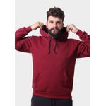 Blusa De Moletom Masculino Canguru Bordo
