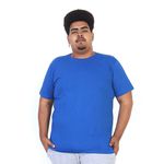 Camiseta Masculina Básica Plus Size Azul 