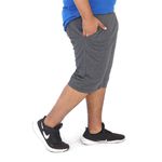 Bermuda Moletom Masculina Básica Plus Size Chumbo