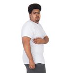 Camiseta Masculina Básica Plus Size Branca