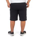 Bermuda Moletom Masculina Básica Plus Size Preta