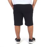 Bermuda Moletom Masculina Básica Plus Size Preta