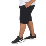 Bermuda Moletom Masculina Básica Plus Size Preta