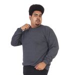 Blusa De Moletom Masculino Plus Size Cinza