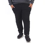 Calça De Moletom Masculina Plus Size Preta