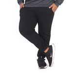 Calça De Moletom Masculina Plus Size Preta