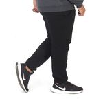 Calça de Moletom Masculina Plus Size Preta