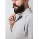 Camisa Polo Masculina Cinza