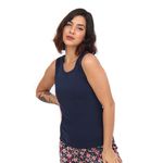 Regata Feminina Básica Azul