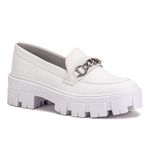 Mocassim Tratorado Branco Tenehi Feminino