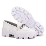 Mocassim Tratorado Branco Tenehi Feminino