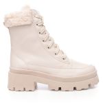 Bota Tratorada Detalhe Pelucia Off White Tenehi