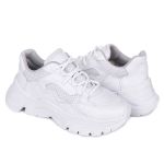 Tênis Feminino Casual Recortes Branco 