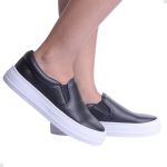 Slip On Tenehi Sintético Preto Casual