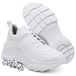 Tênis New Recortes Sneaker Chunky Branco - Cadarço Adicional 