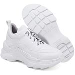 Tênis New Recortes Sneaker Chunky Branco - Cadarço Adicional 