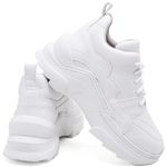 Tênis New Recortes Sneaker Chunky Branco - Cadarço Adicional 