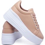 Tênis Plataforma Flatform Nude Tenehi