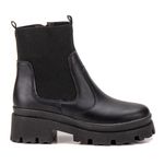 Bota Tratorada Preto Elástico e Zíper Tenehi