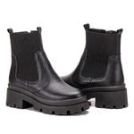 Bota Tratorada Preto Elástico e Zíper Tenehi