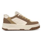 Tênis Casual Street Tag Champanhe e Caramelo