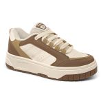 Tênis Casual Street Tag Champanhe e Caramelo