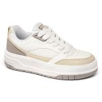 Tênis Casual Harmony Branco Champanhe Taupe