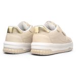 Tênis Casual Elevate Champanhe e Dourado
