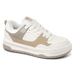 Tênis Casual Street Classic Branco Taupe e Bege