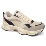 Tênis Casual Stride Logus Champanhe e Preto