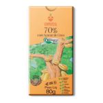 CHOCOLATE 70% COM AÇÚCAR DE COCO - ONVEG - 80G.