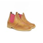 1602KPKNS-Infanto-Juvenil Botinas kansas Confort em couro Rosa