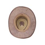 1651KP-Chapéu Unissex Estilo Americano Couro Linha Barretos Marrom