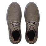 19050LC-Botina Paris masculina em couro(interno/externo) palmilha gel Cinza