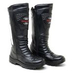 276AT-Bota robusta motociclista trilhas c/porta facas estilizada bombeiro em couro legítimo 