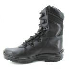 280AT-Bota Coturno couro robusto legitimo estilizada militar na cor preta