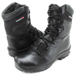 280AT-Bota Coturno couro robusto legitimo estilizada militar na cor preta