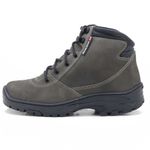 282AT-Bota Coturno estilizado militar de couro legitimo cano baixo na cor cinza