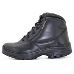 282AT-Bota Coturno estilizado militar de couro legitimo cano baixo na cor preta 