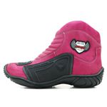 283AT-Bota para motociclista com protetor de borracha na cor bordo