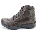 286AT-Bota Coturno estilizado militar emborrachado na cor cafe