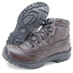 286AT-Bota Coturno estilizado militar emborrachado na cor cafe