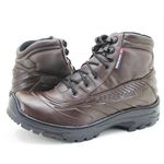 286AT-Bota Coturno estilizado militar emborrachado na cor cafe