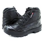 286AT-Bota Coturno estilizado militar emborrachado na cor preto