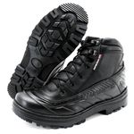 286AT-Bota Coturno estilizado militar emborrachado na cor preto