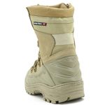 289AT-Bota Coturno tático militar de couro robusto segurança e conforto na cor areia