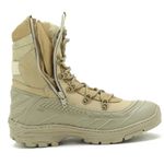 289AT-Bota Coturno tático militar de couro robusto segurança e conforto na cor areia